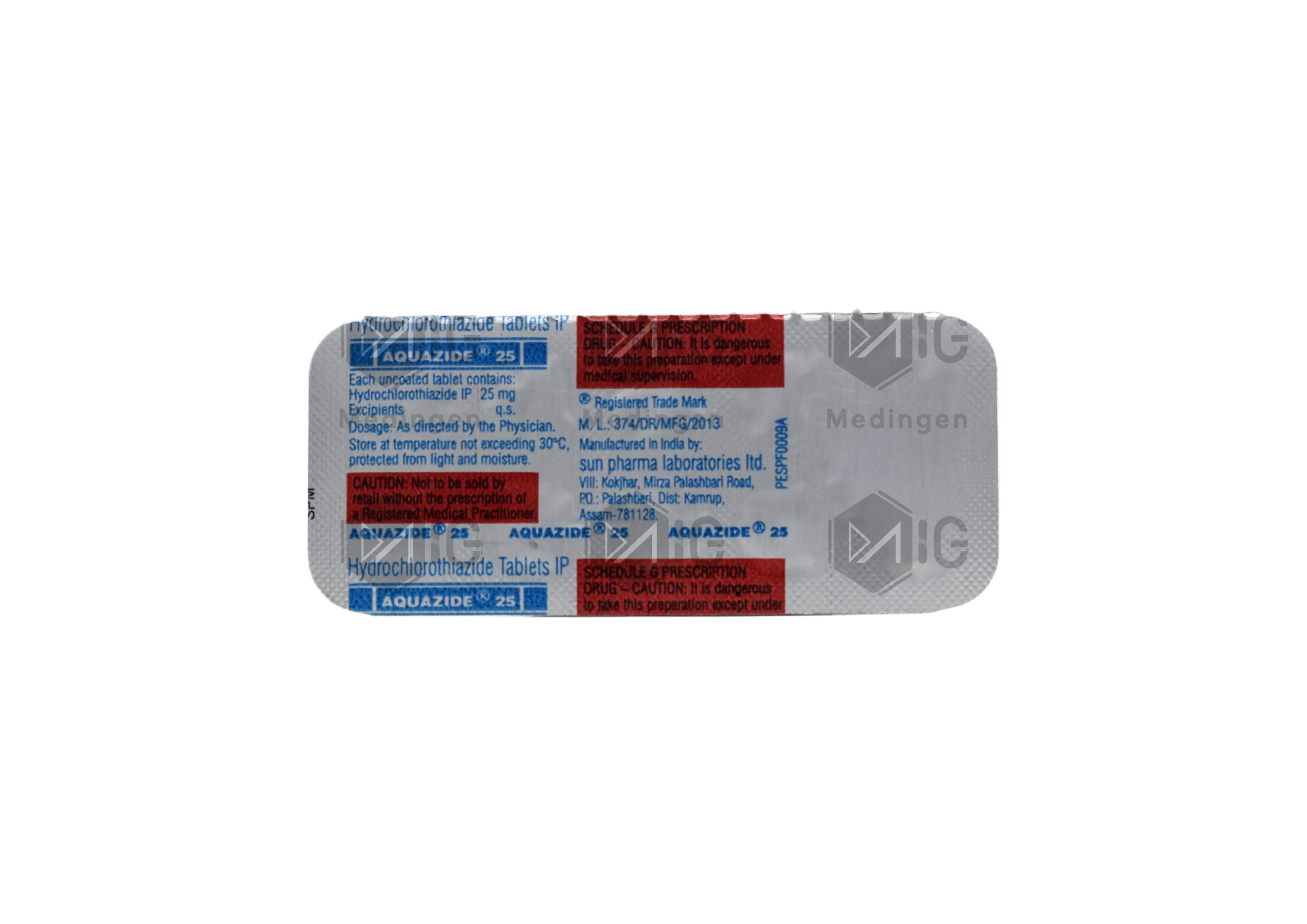 AQUAZIDE 25MG